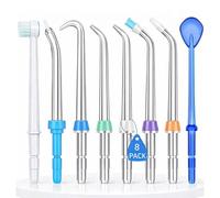 Lot de 8 têtes de rechange pour hydropulseur Waterpik - Embouts classiques durables pour nettoyage des dents et des gencives