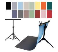 Lot de 8 Toiles de Fond en Papier avec Support pour Photo, 55,9 x 86,4 cm - sans Couture - Double Face - Plates - pour Aliments, Bijoux, cosmétiques