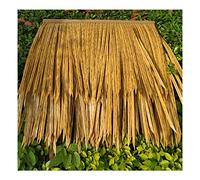 Lot de 8 toits de chaume artificiels en plastique pour avant-toit en bois et décoration de parapluie. Paille synthétique pour toiture en fourrure synthétique (jaune)