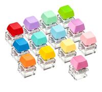 Lot de 8 touches de clavier en plastique ABS, taille standard, multicolore | Profil standard compatible avec les commutateurs Cherry MX, ensemble générique sans marque