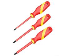 Lot de 8 tournevis isolés 1000 V certifiés VDE en alliage d'acier avec prise en main ergonomique et embouts de précision pour un entretien électrique sûr (3 pièces ph)