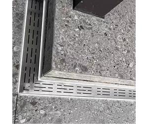 Lot de 8 tranchées de drainage en acier inoxydable pour terrasse, terrasse, évacuation de canal avec grille amovible, facile à nettoyer, ensemble de gouttières étroites