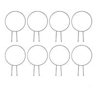 Lot de 8 treillis de jardin pour plantes grimpantes, y compris roses, lierre, clématites, pour support de structure des plantes en pot (rond)