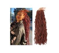 Lot de 8 tresses pré-bou s au crochet for dreadlocks papillon synthétiques for femmes noires Installation et enlèvement faciles(#350,18inch)