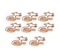 Lot de 8 trombones en forme de chat Kawaii or rose pour marque-pages, outils de scrapbooking, outils de scrapbooking, trombones utiles