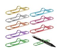 Lot de 8 trombones multifonctionnels en métal léger pour fournitures scolaires, convient pour les études quotidiennes, le travail et les voyages, 7,6 x 1,9 cm