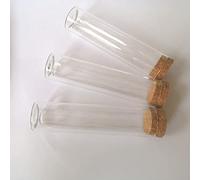 Lot de 8 tubes à essai en verre de 60 ml avec bouchon en liège - Bouteilles à souhaits DIY for mariages, fêtes et laboratoires