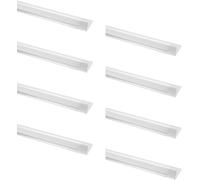 Lot de 8 tubes de plafonnier LED 40 W, tube de 120 cm, blanc neutre 4000 K 4800 lm, bande lumineuse linéaire, tube fluorescent, lampe de plafond, lampe d'atelier pour garage, sous-sol, atelier