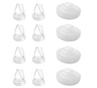 Lot de 8 valves à bec de canard en silicone et 4 membranes en silicone, compatibles avec le tire-lait portable Momcozy M5, accessoires de rechange pour tire-lait M5, kit d'allaitement