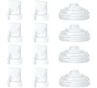 Lot de 8 valves en bec de canard et 4 diaphragmes compatibles avec le tire-lait portable Momcozy M5, accessoires de rechange pour tire-lait M5 Momcozy, accessoires de rechange pour pompe M5 Momcozy