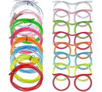 Lot de 8 verres a paille amusants et amusants pour reunions annuelles, fetes amusantes, fetes de fin d'annee