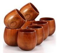Lot de 8 verres à whisky en bois de 240 ml pour le goût du whisky, du vin, des grands gobelets pour boissons froides et chaudes, amateurs de boissons, pour dégustation de vin, fêtes de famille, fêtes