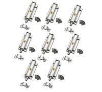 Lot de 8 verrous de porte à ressort en acier inoxydable avec bouton de sécurité antivol