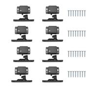 Lot de 8 Verrous de porte d'armoire, Serrures de camping-car, Verrou armoire pour porte de van, Serrures de porte d'armoire, convient aux placards, tiroirs, portes de caravane, etc. (noir)