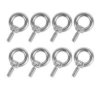 Lot de 8 vis à œil moletées M4 - En acier inoxydable 304 - M4 x 10 - Pour fixation et suspension