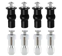 Lot de 8 vis de fixation universelles pour siège de toilette, charnières de siège de toilette, vis de couvercle, écrous de rechange pour toilettes et trou mort
