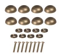 Lot de 8 vis de miroir en laiton doré pour miroir décoratif, matériel publicitaire, clous, construction (15 mm, bronze)