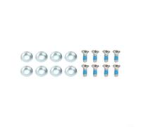 Lot de 8 vis fixes M6 x 16 en métal avec entretoise de 20 mm pour planche de ski - Noir ou blanc - Couleur aléatoire