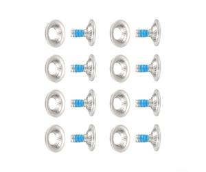 Lot de 8 vis pour plaque de fixation de snowboard en acier inoxydable 304, M6 x 17 mm, avec rondelles, compatibles avec la plupart des fixations de ski et de snowboard, 8 ensembles par sac