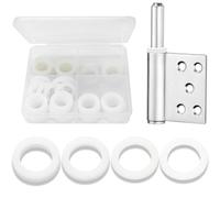 Lot de 80 anneaux de fixation pour porte de chambre - Rondelles en nylon - Pour porte de chambre - Blanc (épaisseur : 0,5/1/1,2/2 mm)