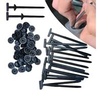 Lot de 80 attaches à rivets en plastique, attaches de fermeture éclair à tête boutonnée, boucle d'attache de câble universelle en nylon, auto-bloquante et robuste, outil multifonction pour réparation