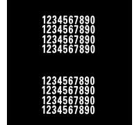 Lot de 80 autocollants réfléchissants de 2,5 cm pour numéro de boîte aux lettres, numéros d'adresse, numéros de 0 à 9 pour fenêtre, panneaux, porte, voitures, boîte aux lettres accessoires et matériel