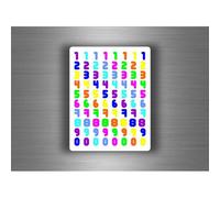 Lot De 80 Autocollants Sticker Scrapbook Scrapbooking Diy Numero Planche
