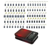 Lot de 80 balais de carbone de tailles mixtes pour outils électriques de rechange pour divers outils électriques dans un étui en métal durable