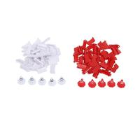 Lot de 80 barrières de Course RC avec 10 cônes de signalisation, en Plastique Durable, pour Voitures télécommandées, Exercices de Drift, Blanc et Rouge, 215 g