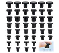 Lot de 80 bouchons en caoutchouc - Ronds - Noir - En silicone - Étanche - Pour trous de 4/5,5/6/6,5/7,5/8/8,5/9,5 mm de diamètre intérieur