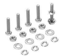 Lot de 80 boulons hexagonaux 1/4-20, écrous hexagonaux, rondelles plates, rondelles de verrouillage, en acier inoxydable 304, boulons hexagonaux entièrement filetés, longueur 1/4-20 x 2