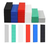 Lot de 80 cales d'espacement en plastique - 28 x 100 mm - Plaques de vitrage de 1 à 6 mm - En plastique - Cales de fenêtre (différentes couleurs)