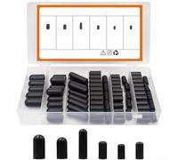 Lot de 80 capuchons anti-poussière en caoutchouc noir pour valve de carburateur de voiture, tailles assorties, protection contre la saleté et les débris pour l'entretien de réparation du moteur
