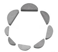 Lot de 80 clés demi-lune en acier carbone et clé métrique pour manivelle d'arbre avec boîte en plastique organisée pour un accès rapide