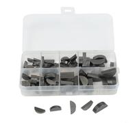 Lot de 80 clés métriques demi-lune en acier au carbone pour applications d'arbre et manivelle organisées dans une boîte de rangement en plastique