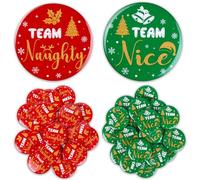 Lot de 80 épingles à boutons de Noël - Jolies décorations amusantes - Pour pull, sac à friandises, cadeaux