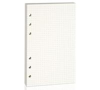 Lot de 80 feuilles A6 à 6 trous - Papier épais 100 GSM avec lignage pointillé, idéal pour journaux, prises de notes, planification et dessin. Compatible avec classeurs A6 à 6 anneaux.