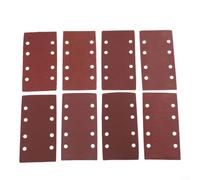 Lot de 80 feuilles abrasives pour ponceuse 93 x 185 mm en oxyde d'aluminium avec 8 trous pré-percés pour extraction de poussière pour une utilisation professionnelle sur bois, plastique et métal