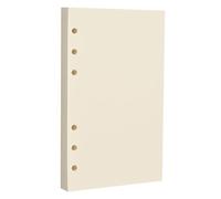 Lot de 80 feuilles de papier A6 vierges à 6 trous Beige - Pages de recharge pour classeur A6 standard à 6 anneaux, journaux, planificateurs, idéal pour le bureau, l'étude, les recettes, les voyages et