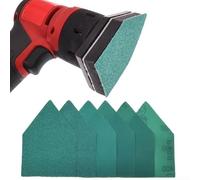 Lot de 80 feuilles de papier abrasif grain 60 à 240 en oxyde d'aluminium pour paume orbitale pour ponceuse, convient pour les tâches de ponçage de détail sur plusieurs surfaces