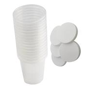 Lot de 80 gobelets à médicament avec couvercle Transparent