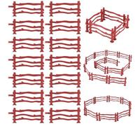 Lot de 80 jouets de clôture de cheval, accessoires de clôture corral pour cheval, jouets en plastique, mini clôture, jouets pour bricolage, décoration de micro paysage et cadeaux éducatifs pour les