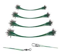 Lot de 80 leaders en fil d'acier Lignes 15/20/25/30 cm Pour tous les types de poissons Océan, lacs Débutants et anciens combattants