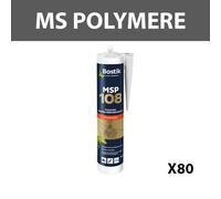 Lot de 80 mastics-colles polymère "MSP108" Fixation lourde Blanc 290ml BOSTIK