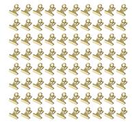 Lot de 80 mini pinces en métal noir, argent et or - Petits trombones en métal pour photos, trombones à papier, pinces de reliure, pinces de bureau, pinces photo et pince à documents