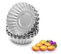 Lot de 80 moules à tarte en aluminium antiadhésifs réutilisables