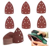 Lot de 80 patins abrasifs en forme de souris - 11 trous - Grain 40/60/80/100/120/150/180/240 - Compatible avec ponceuse Bosch Multi