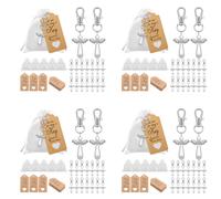 Lot de 80 porte-clés anges de remerciement pour mariage, gardiens de bébé