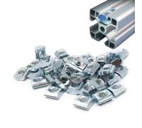 Lot de 80 profils en aluminium M5 Écrous coulissants en T pour extrusion en aluminium avec profil 2020 fente Sereis 6 mm