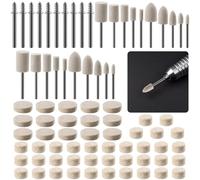 Lot de 80 roues de polissage pour kit de polissage Dremel, accessoires de roue de polissage en feutre de laine, avec tige de 0,3 cm pour bijoux et outils rotatifs